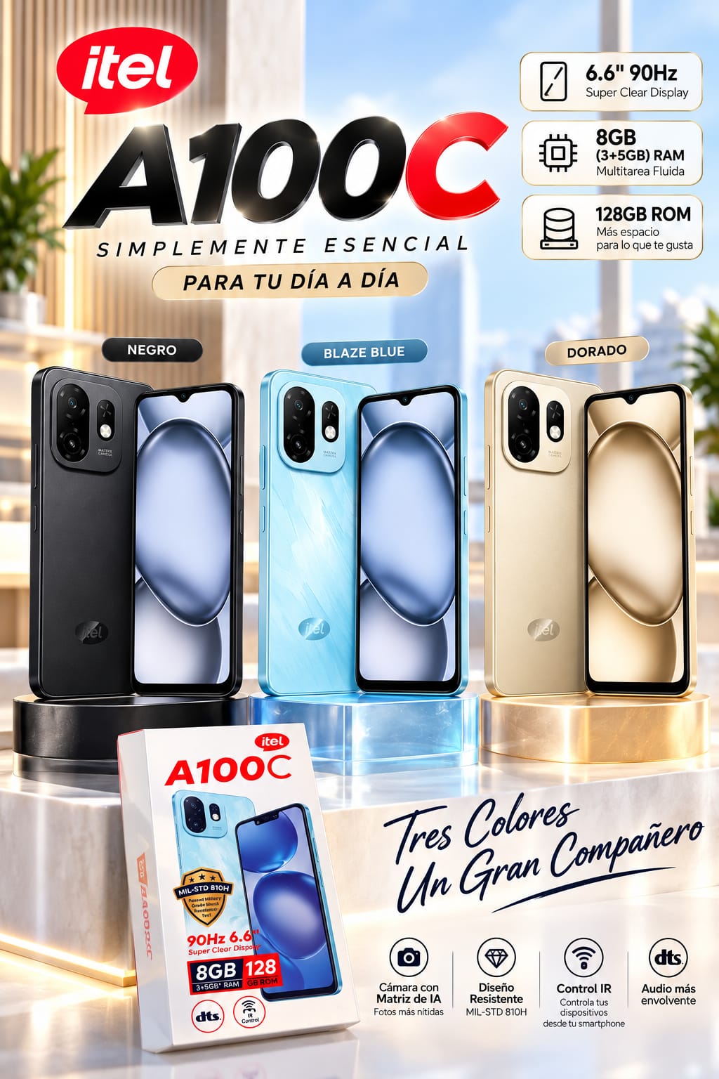 itel A100c 8GB(3+5)+128GB